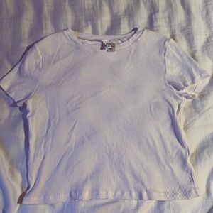 White H&M tee